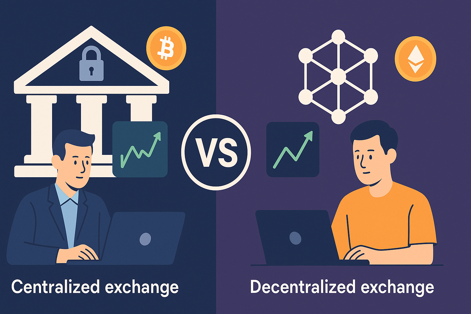 Биржи криптовалют в Украине - Отличия централизованной биржи и децентрализованной биржи: что выбрать для безопасного трейдинга