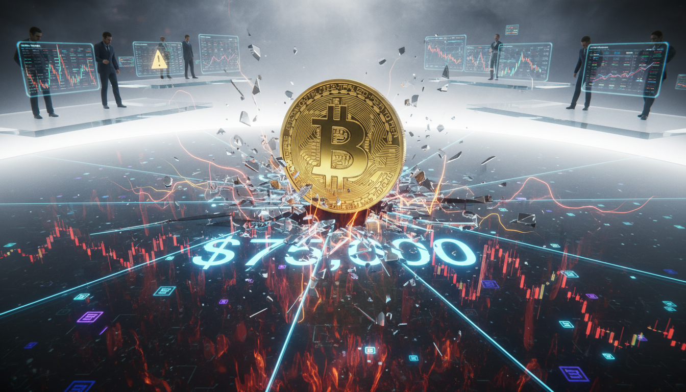 Биткоин снова падает ниже $75,000 в мае Новости криптовалют - Биткоин снова падает ниже $75,000 в мае