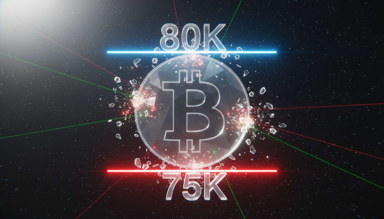 Bitcoin оказался между $75,000 и $80,000 перед большим расчетом деривативов Новости криптовалют - Bitcoin оказался между $75,000 и $80,000 перед большим расчетом деривативов